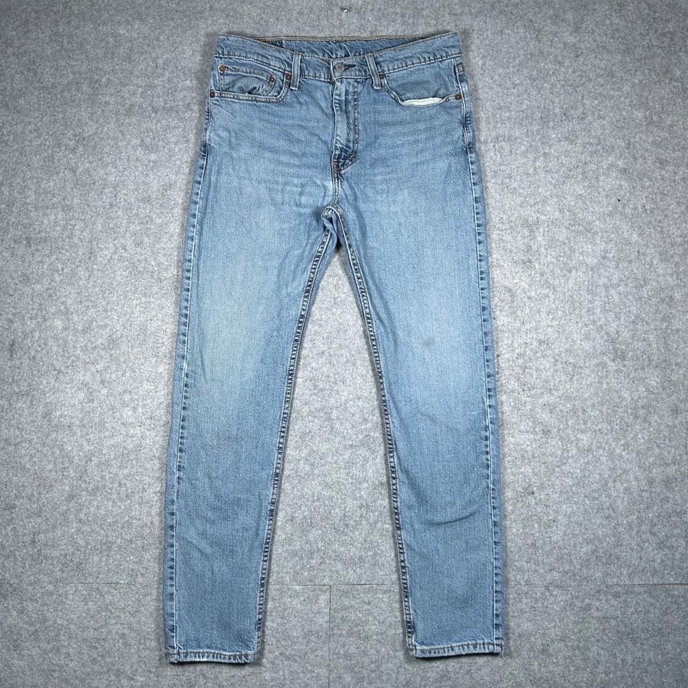Levi's 510 denim pants Mens‎ 34x32(32x29) Blue slim straight Stretch red tab